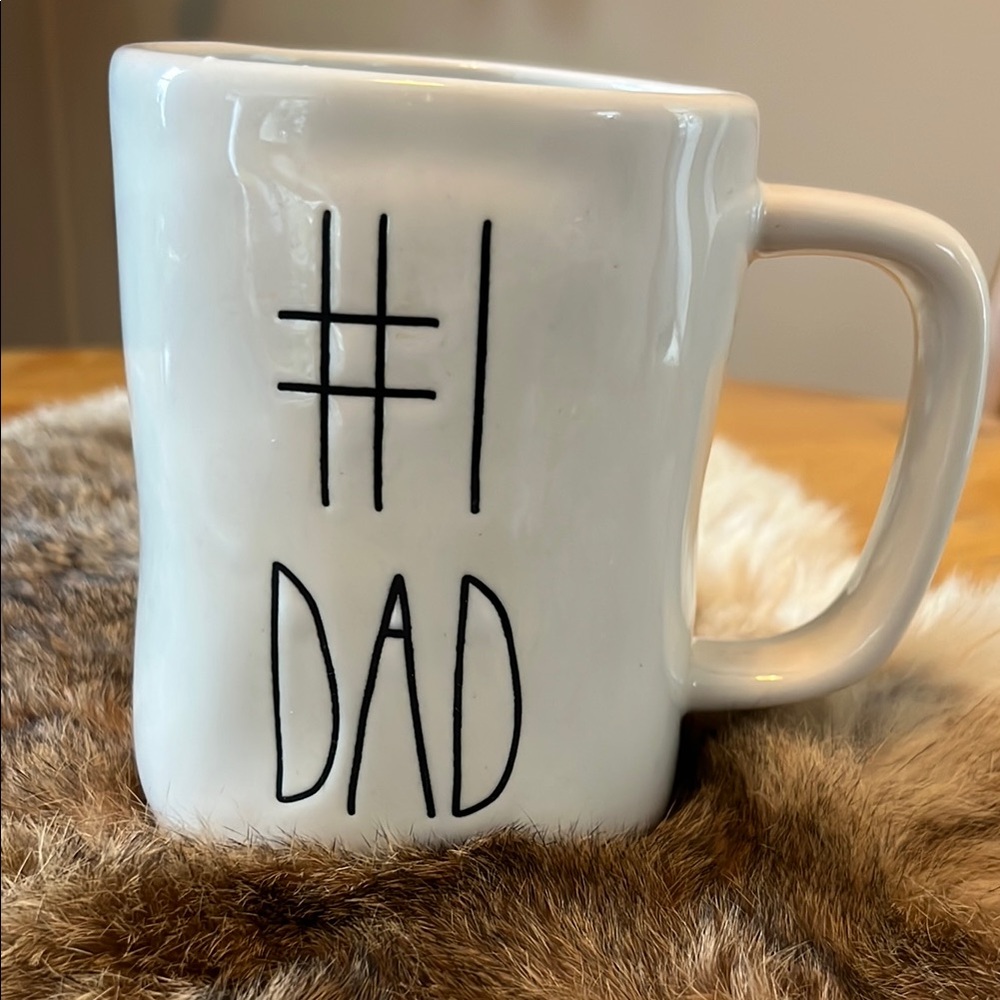 Rae Dunn White #1 Dad Mug